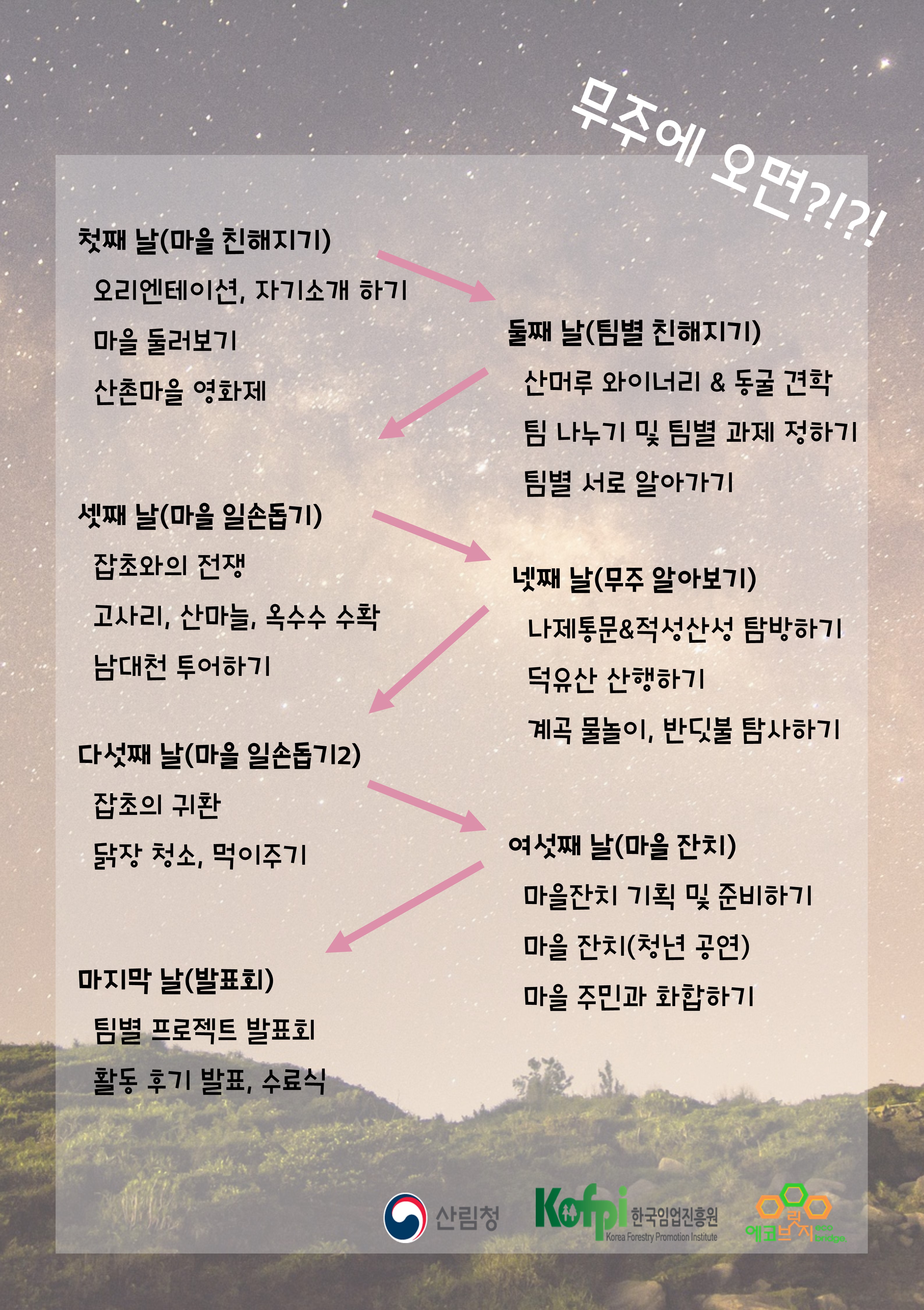 [2019년 대학생 포레스트 위크(무주편) 모집안내]