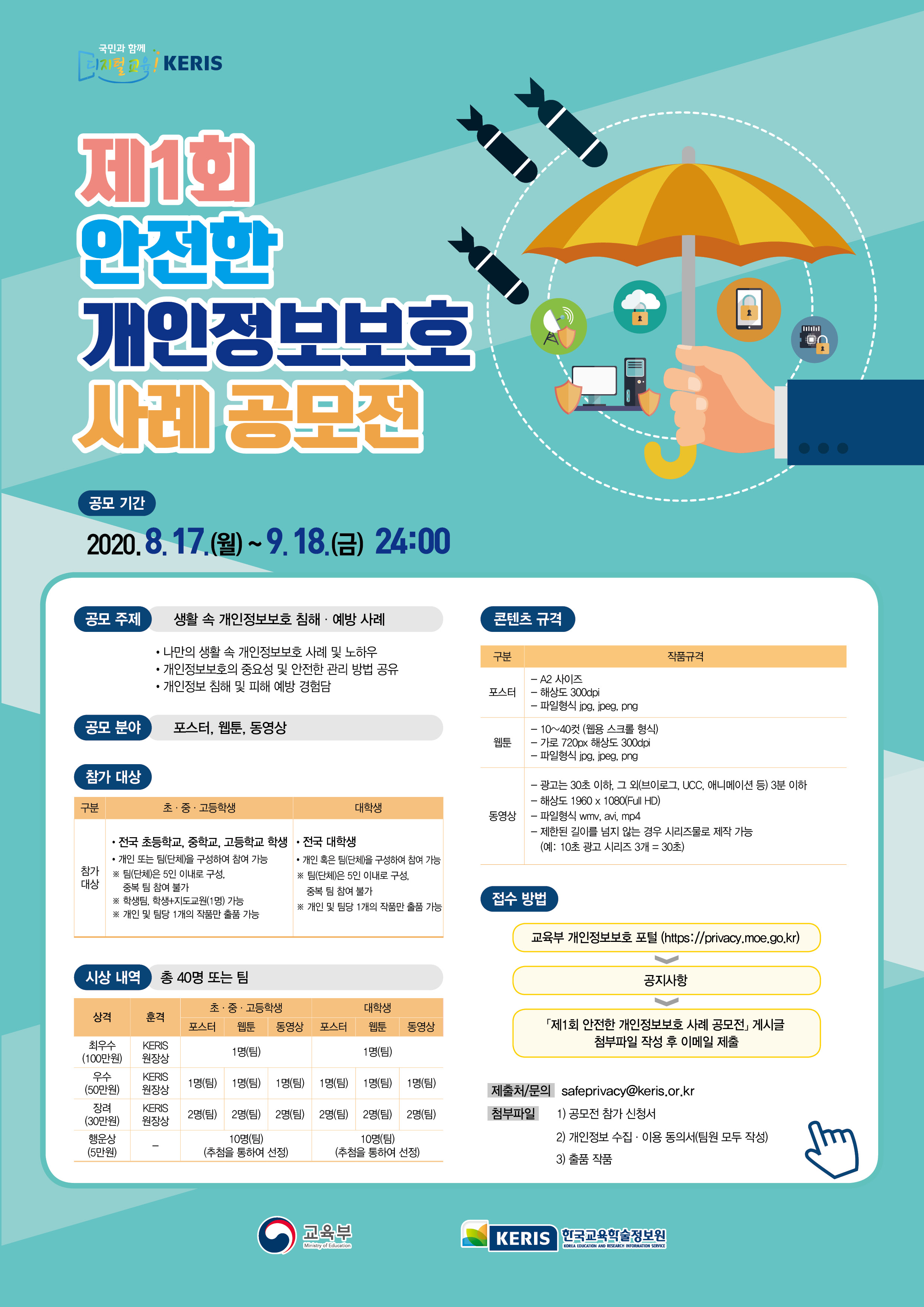 제1회 안전한 개인정보보호 사례 공모전 안내