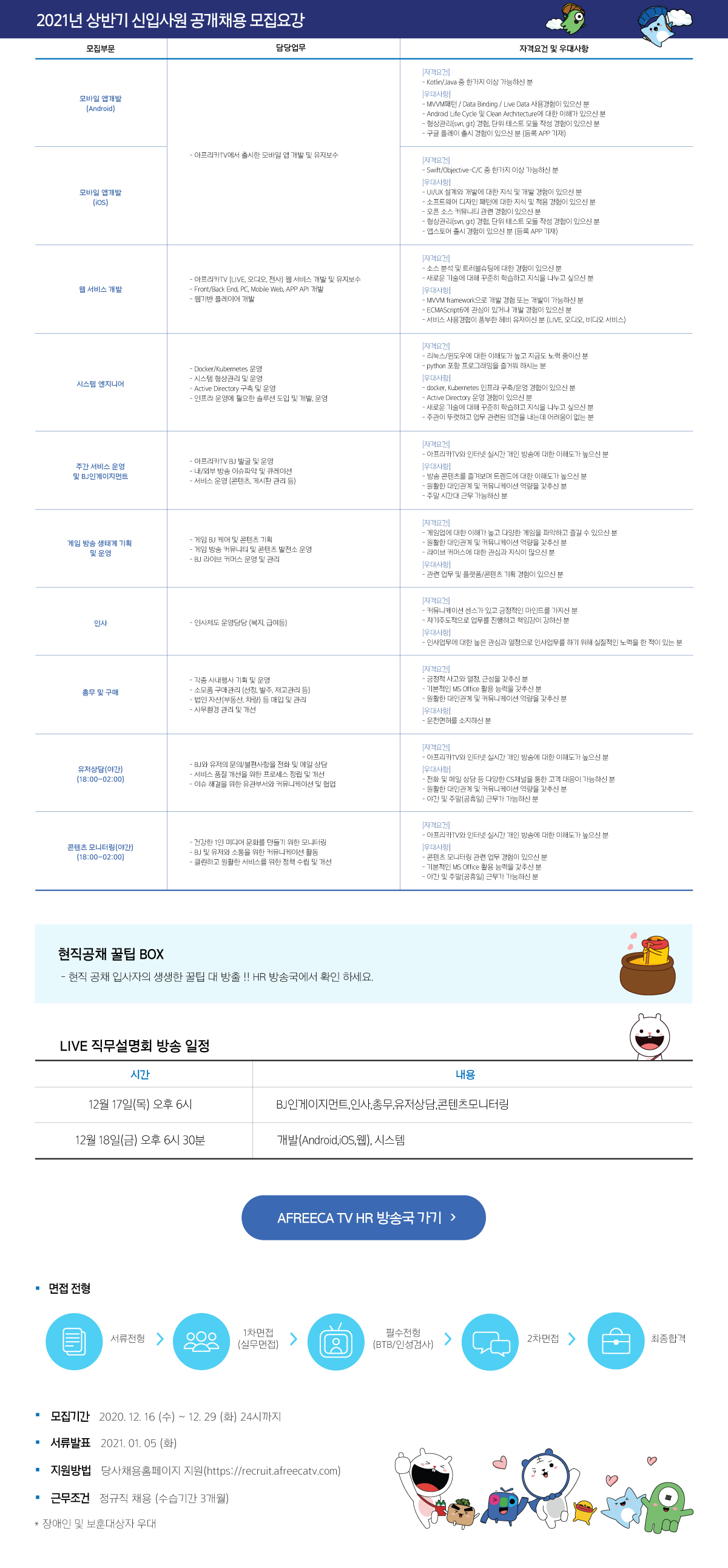 [아프티카TV] 2021년 상반기 신입사원 공개채용